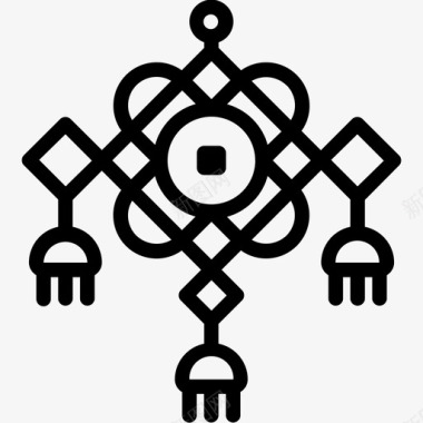 春节护身符符咒结图标