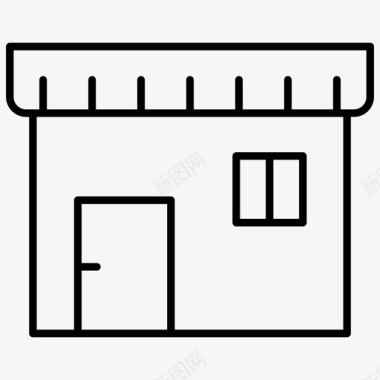 塔建筑商店建筑物和房屋图标