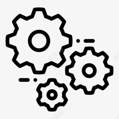 齿轮标志服务引擎齿轮配置图标