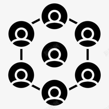 公司二维码团队网络社交网络图标