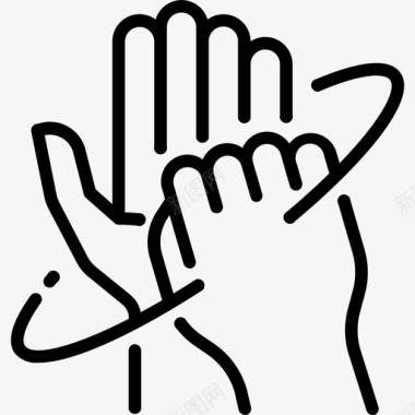 公共标识安全洗手清洁手图标