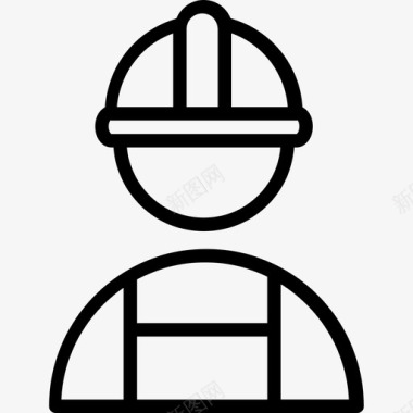 修车工人建筑商建筑师承包商图标