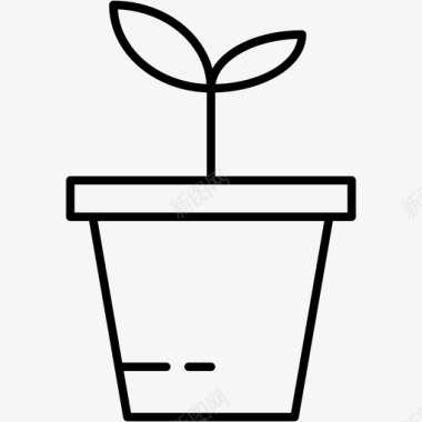 菊花盆栽植物盆栽图标