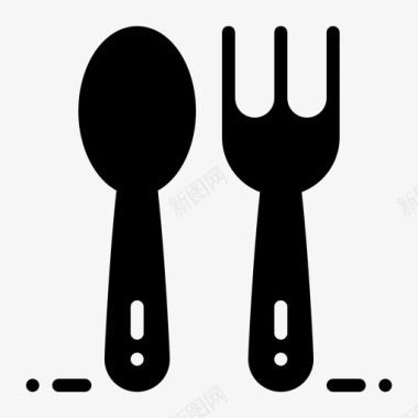 无毒餐具餐具叉子厨房图标