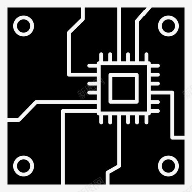 电路印刷电路板电子工程图标