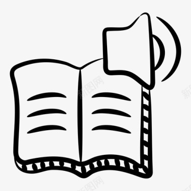 数字免扣图片有声读物音频学习音频课程图标