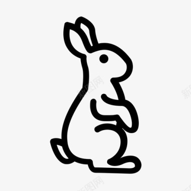 兔子兔子复活节图标
