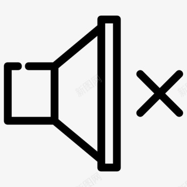 音乐扬声器音乐静音图标