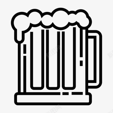 啤酒杯啤酒酒精酒吧图标