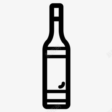 白酒logo标志马拉斯基诺酒精瓶子图标