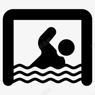 自由游泳运动员潜水员图标