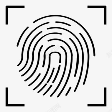 公共标识安全指纹扫描安全图标