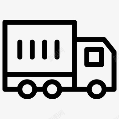 中秋节包装素材卡车交货包装图标