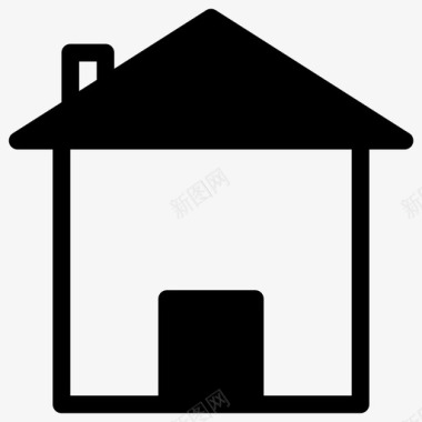 黑色房子房子建筑家图标