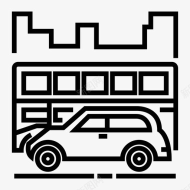 运输交通汽车城市图标