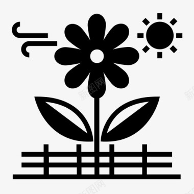 篱笆花卉环境篱笆图标