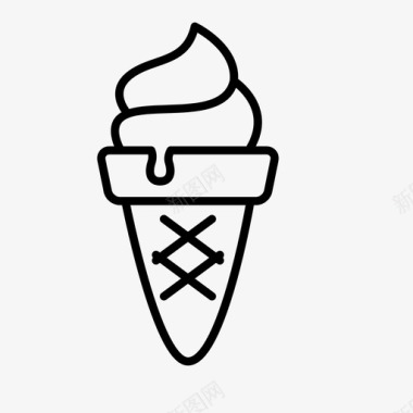 蛋卷冰淇淋蛋卷甜点图标