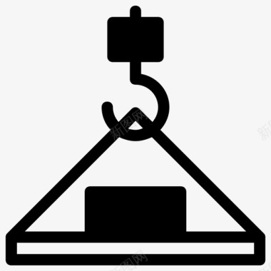 塔建筑钩子建筑劳动图标