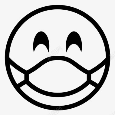 燕窝面膜笑脸咧嘴健康面膜表情表情符号图标
