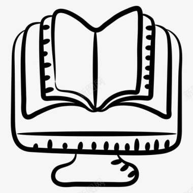 数字免扣图片数字教育计算机电子书图标