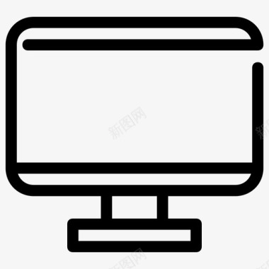 手绘计算机计算机显示器用户界面图标