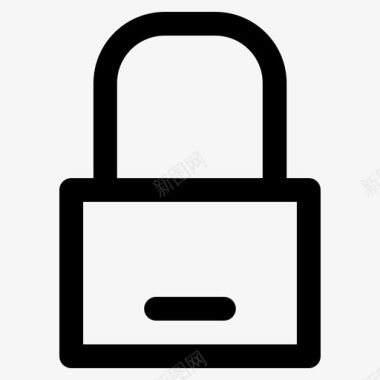 公共标识安全挂锁锁定安全图标