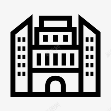 城市排名公司大楼建筑城市图标