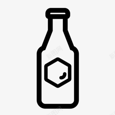 麦芽酒啤酒瓶装图标