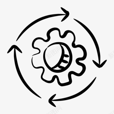 业务自动化解决方案齿轮选项图标