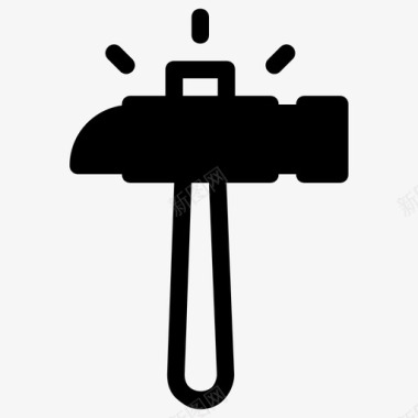 塔建筑锤子建筑劳动图标