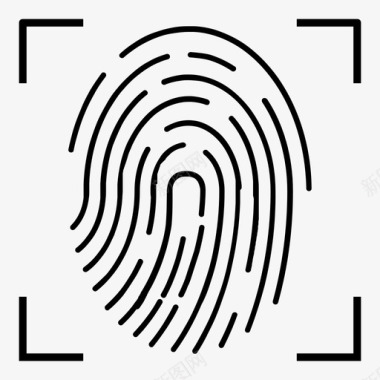 公共标识安全指纹扫描安全图标