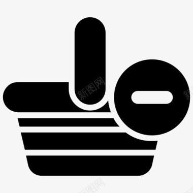 垃圾删除图标从篮子中移除删除购物电子商务图标