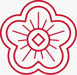 中国风辅助图形0026形状15红色png免抠素材_88icon https://88icon.com 中国 国风 辅助 图形 形状 红色