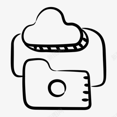 免费图标集合云文档云文件夹云存储图标