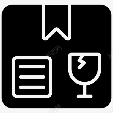 购物排行榜易碎品纸箱硬纸板图标