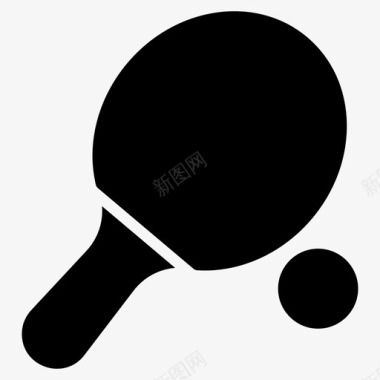 运动种类标志乒乓球游戏运动图标