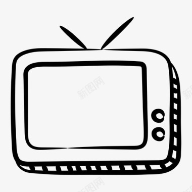 火焰美元图标复古电视广播电视图标