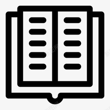 英文书书信息知识图标