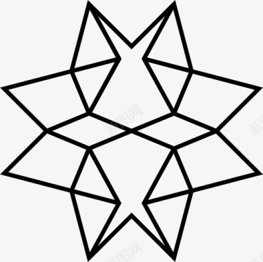 星折纸装饰奖圣诞图标