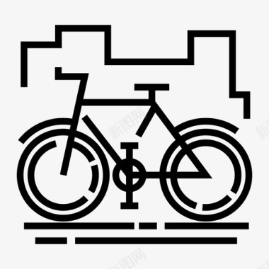 运输自行车骑行运输图标