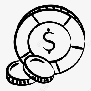 火焰美元图标美元硬币资产资本图标