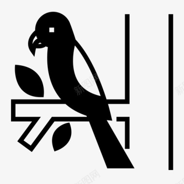 巴西标志鹦鹉动物鸟图标