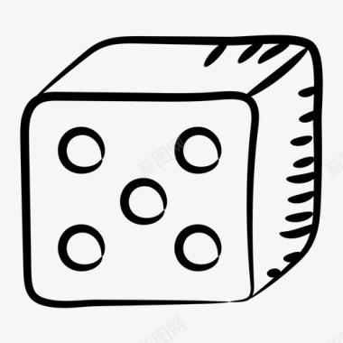 立方体骰子骰子立方体赌博图标