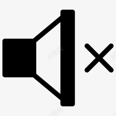 音乐扬声器音乐静音图标
