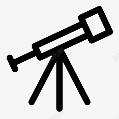 清晰的图标望远镜远见视野图标