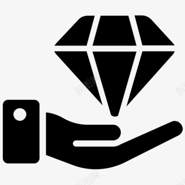 购物优质服务最佳质量钻石图标