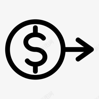 火焰美元图标金融美元外汇图标