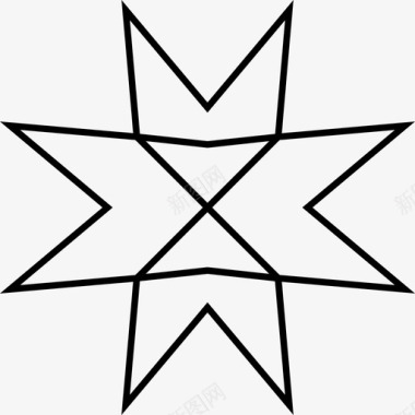 火焰装饰星尖奖圣诞节图标