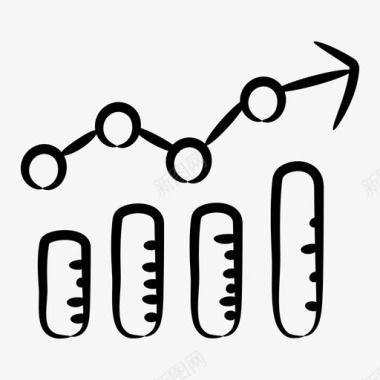 信息分析表增长图业务分析业务增长图标