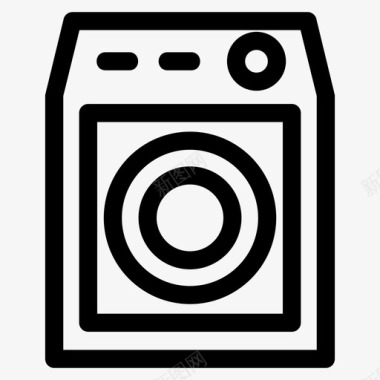 洗衣机洗衣清洁电子图标
